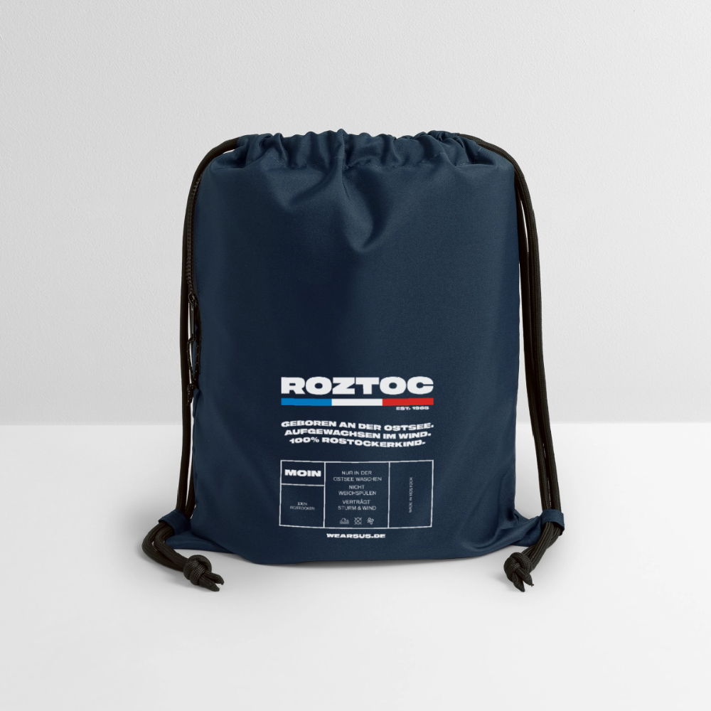Rostock 'ROZTOC' Turnbeutel aus Recycling-Material - Navy