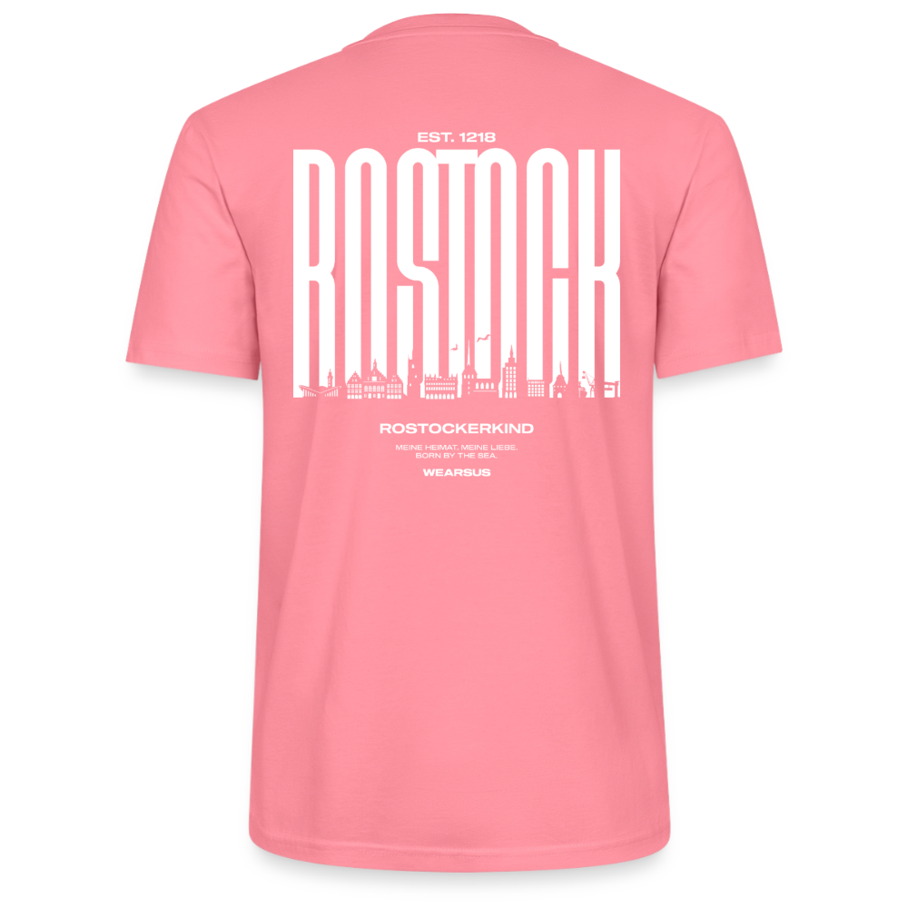 Rostock 'Rostockerkind' Bio T-Shirt Unisex Back Print Farbe - Pink 