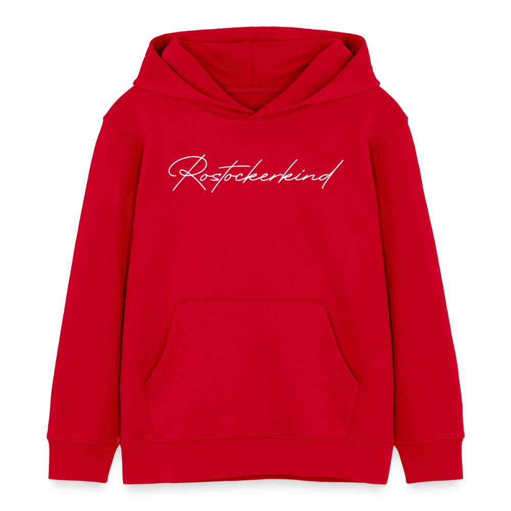 Rostock 'Rostockerkind' Signature Bio Hoodie Kinder 3-8 Jahre - Rot