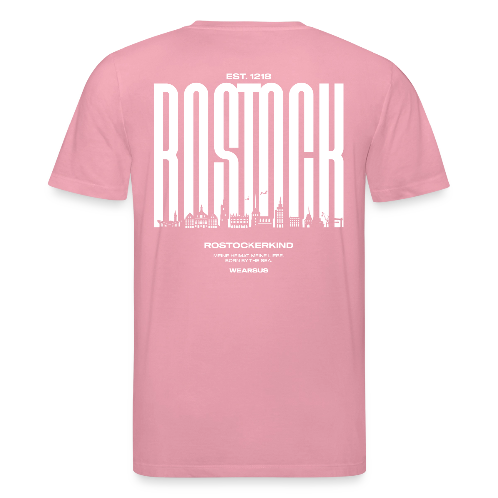Rostock 'Rostockerkind' Bio T-Shirt Unisex Back Print Farbe 180 g/m² - Lila Traum