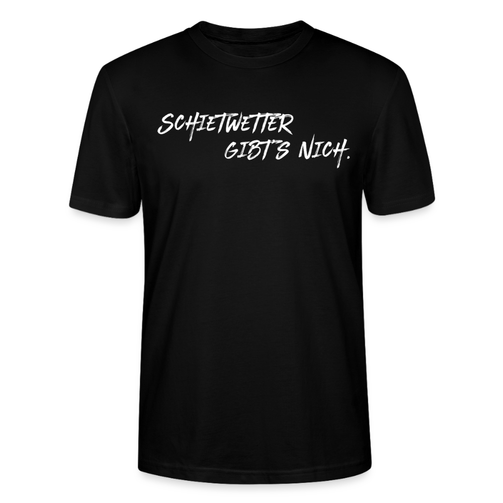 Unisex Sprüche T-Shirt 'Schietwetter gibt's nich' Fun Shirt - Schwarz