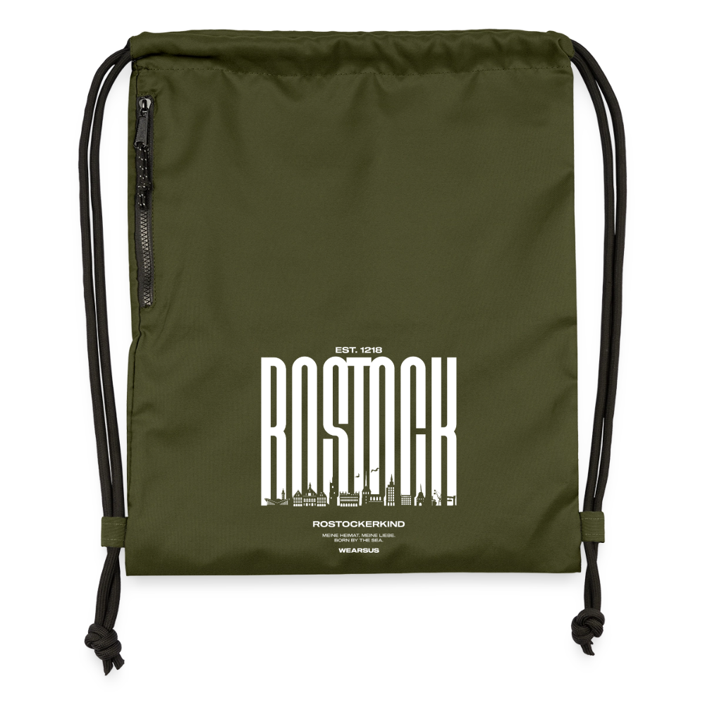 Rostock 'ROSTOCKERKIND' Turnbeutel aus Recycling-Material - military Green