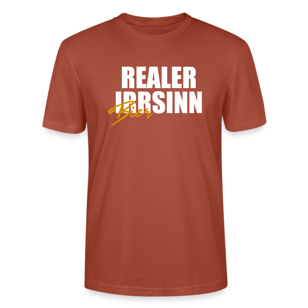 Unisex Sprüche T-Shirt 'Realer Biersinn' - Terrakotta