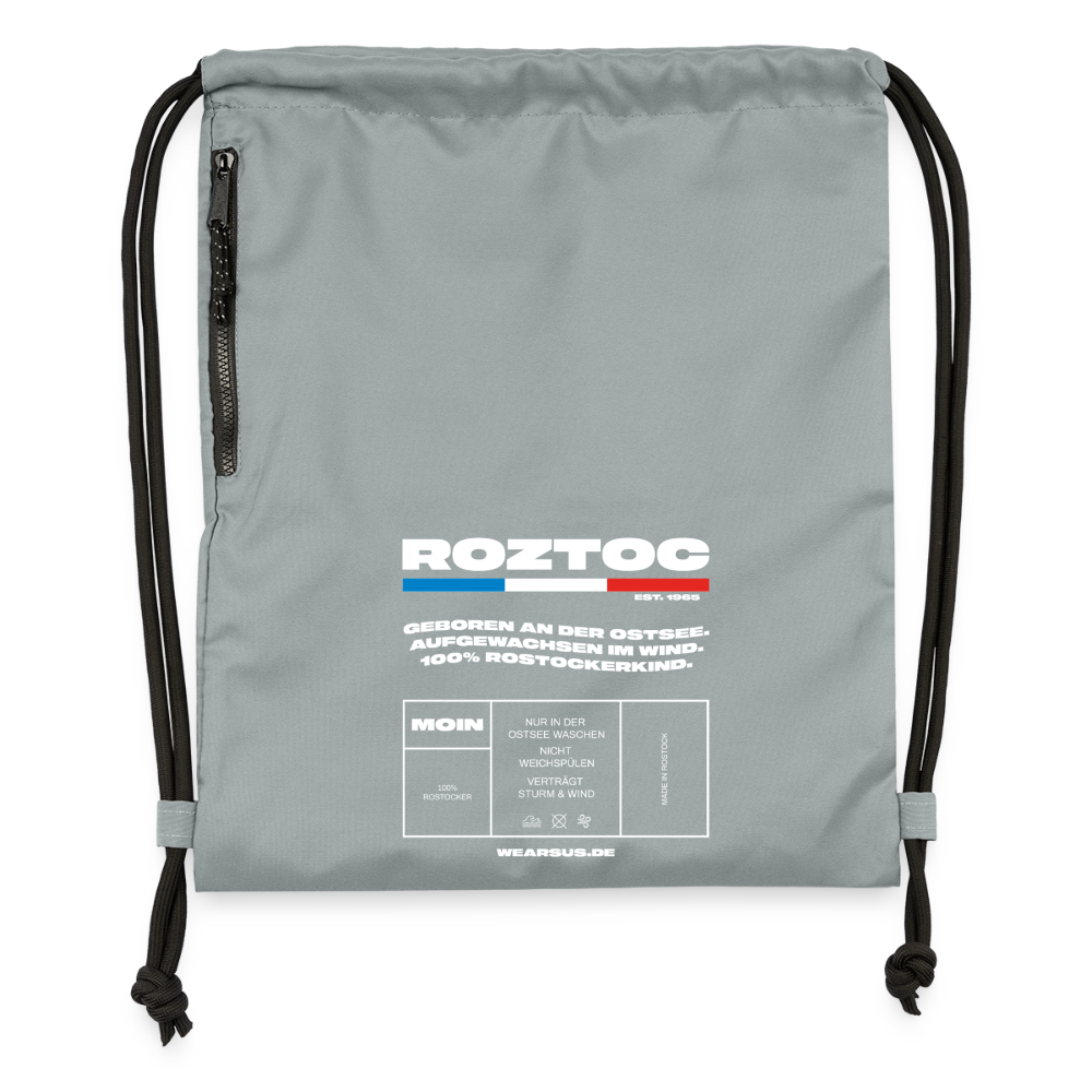 Rostock 'ROZTOC' Turnbeutel aus Recycling-Material - Steingrau mineral wash