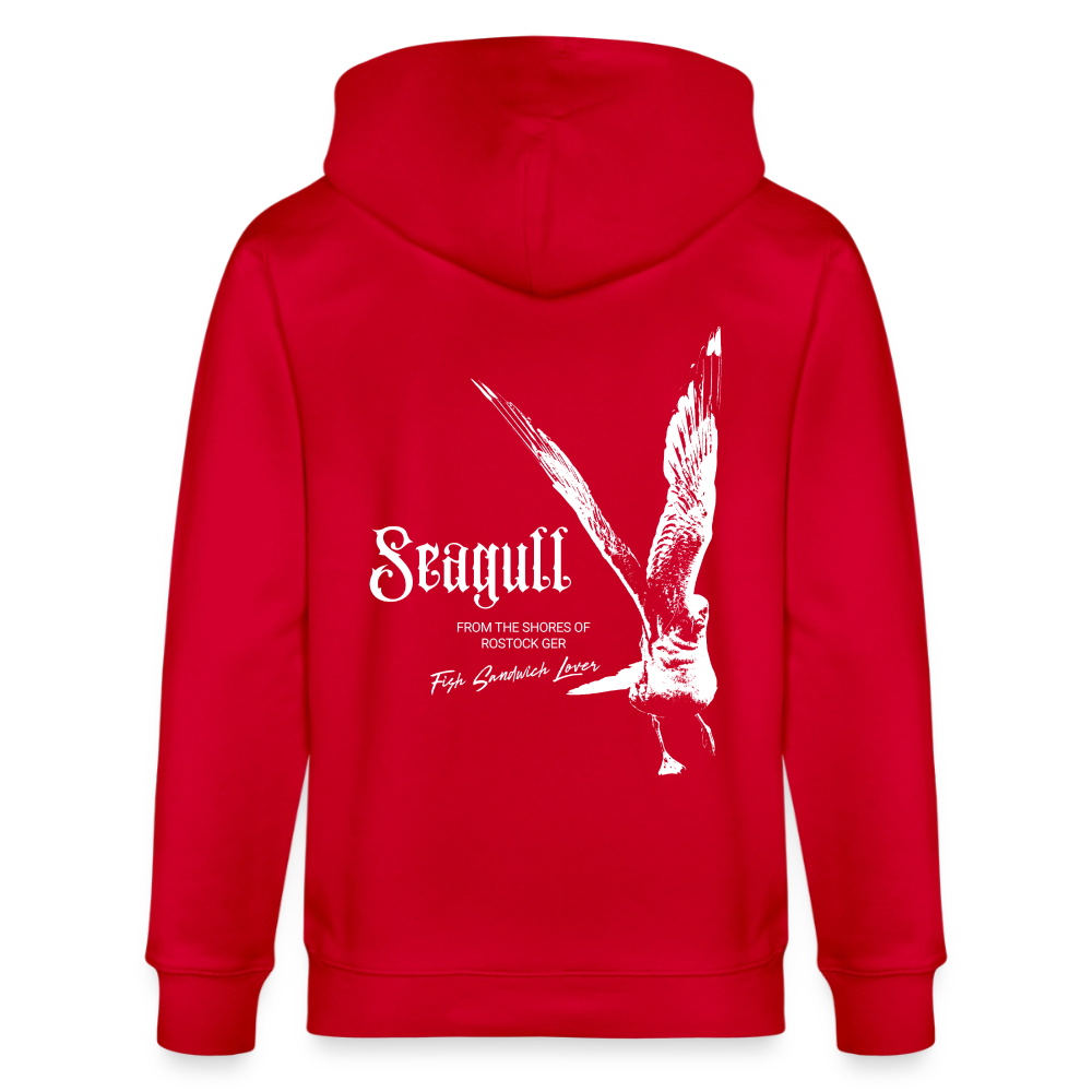Rostock 'SEAGULL' Edition Bio Zip Hoodie Herren - Rot