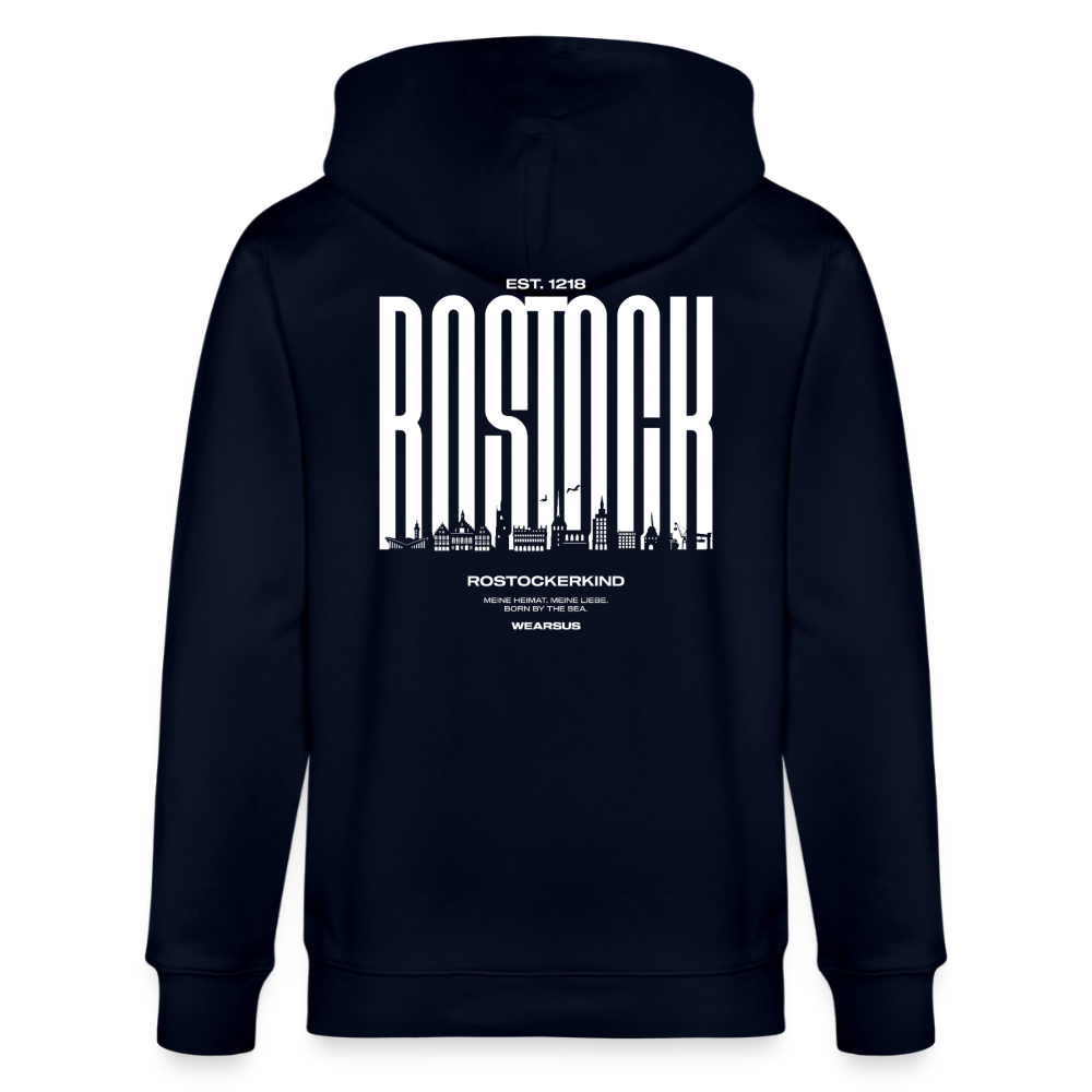 Rostock 'Rostockerkind' Bio Zip Hoodie Herren - Navy