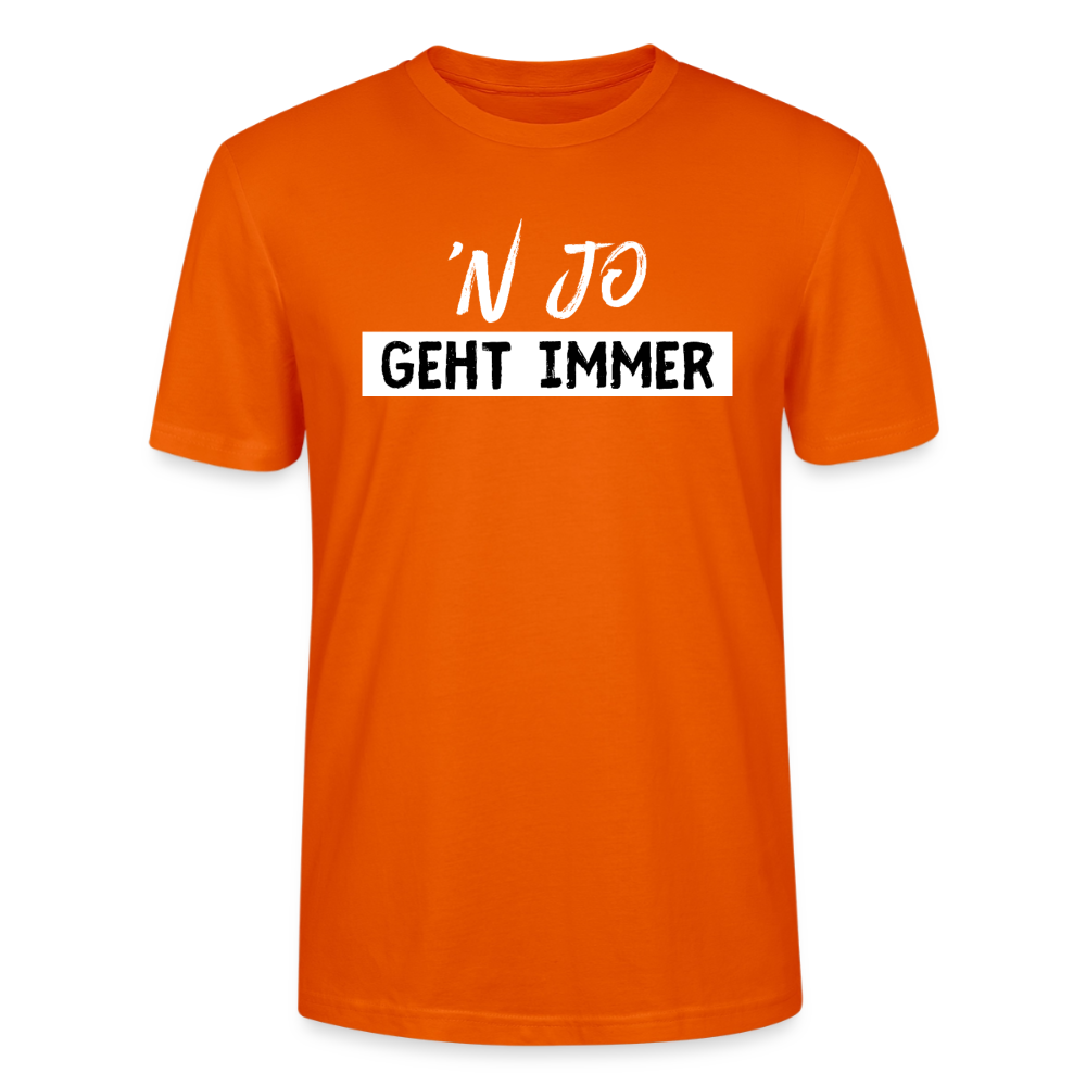 Unisex Sprüche T-Shirt ''n jo geht immer' Fun Shirt - Tieforange