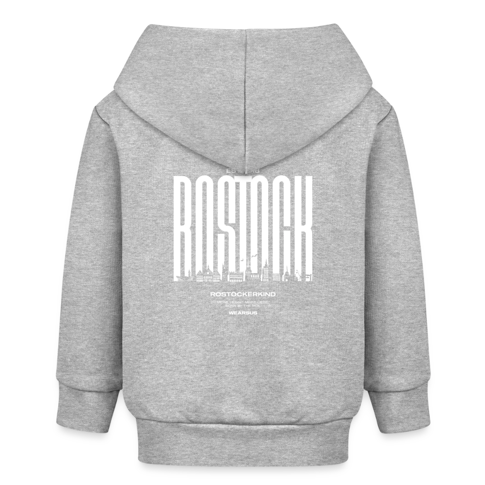 Rostock 'Rostockerkind' Bio Zip Hoodie Babys - Grau meliert