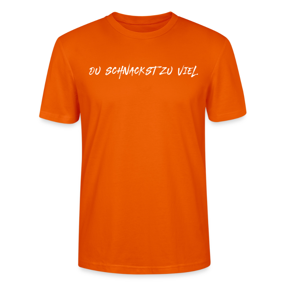 Unisex Sprüche T-Shirt 'Du schnackst zu viel' Fun Shirt - Tieforange