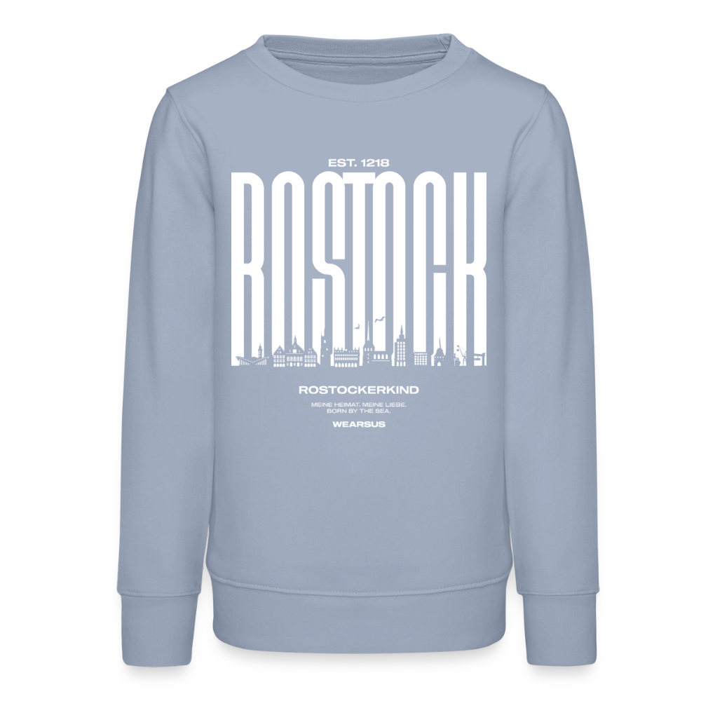 Rostock 'Rostockerkind' Bio Sweatshirt Kinder 9-13 Jahre Front Print - Lavendel-Violett
