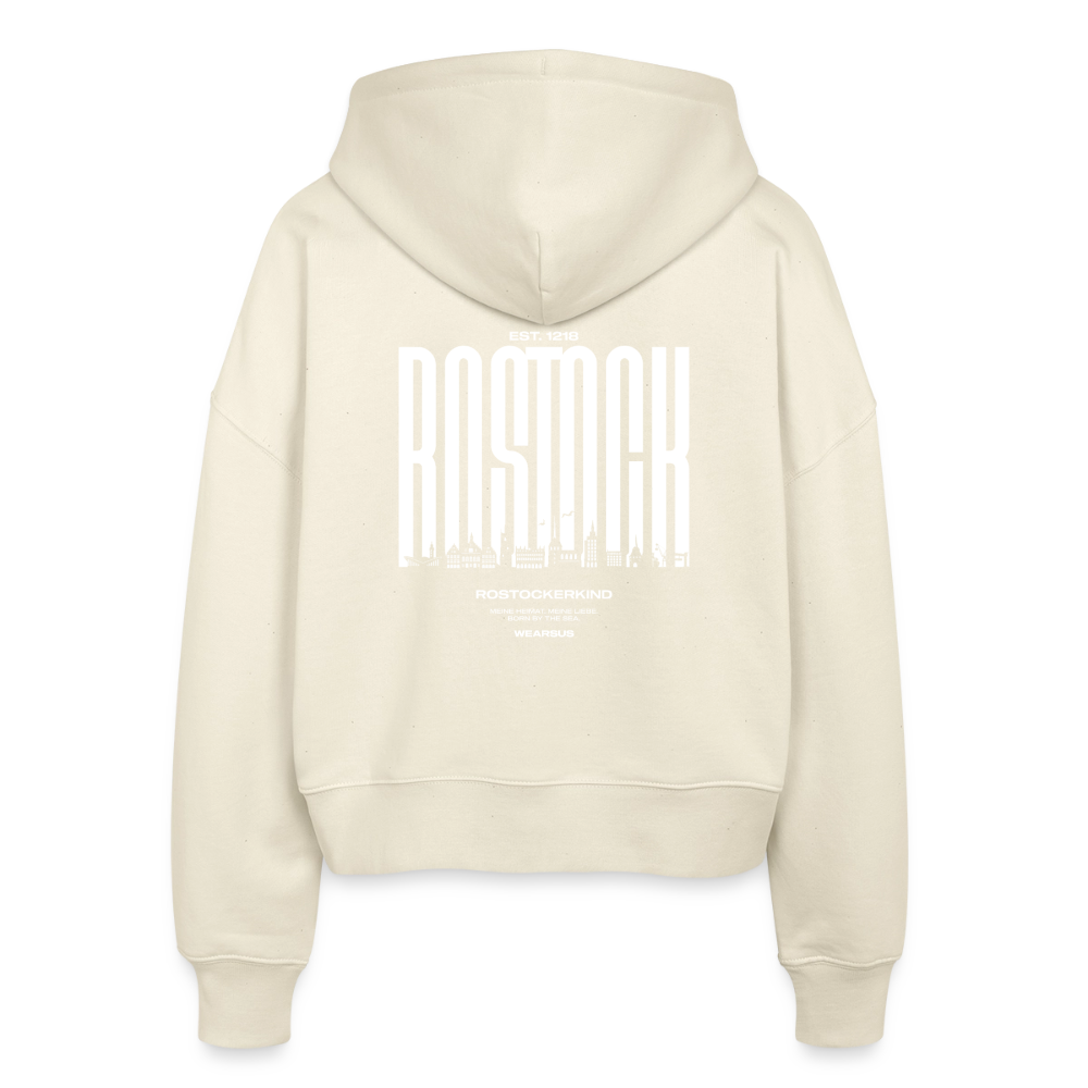 Rostock 'Rostockerkind' Bio Zip Hoodie Damen Farbe - Natur