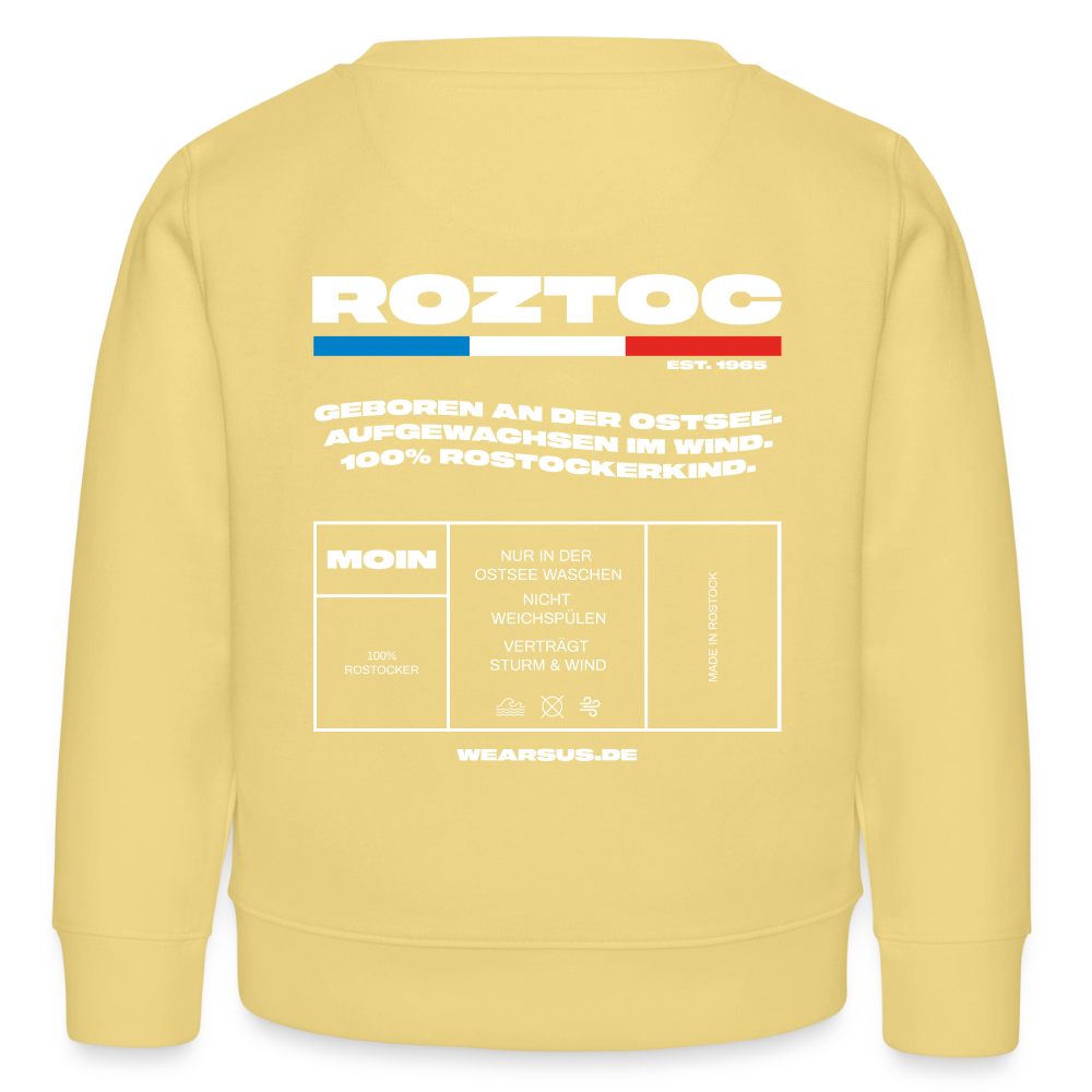 Rostock 'ROZTOC' Edition Bio Sweatshirt Kinder 3-8 Jahre - Gelb Viva 