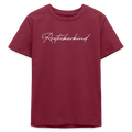 Rostock 'Rostockerkind' Signature Bio T-Shirt Kinder 9-13 Jahre - Burgunderrot