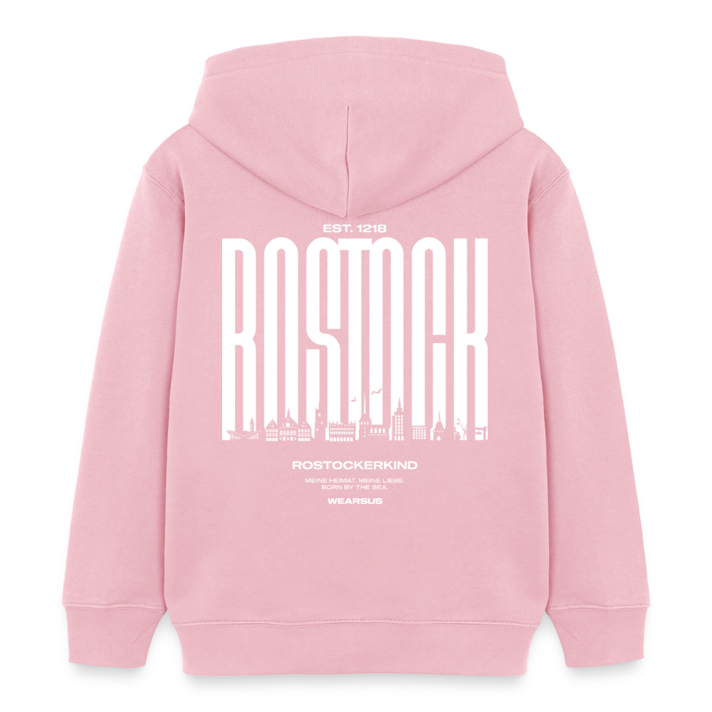 Rostock 'Rostockerkind' Bio Sweatshirt Kinder 3-8 Jahre Front Print - Hellrosa