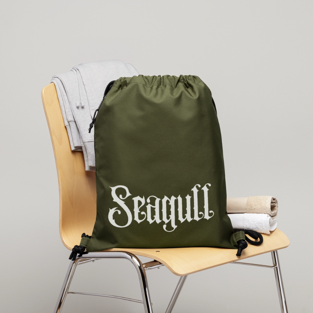 Rostock 'SEAGULL' Turnbeutel aus Recycling-Material mit SEAGULL Schriftzug - military Green