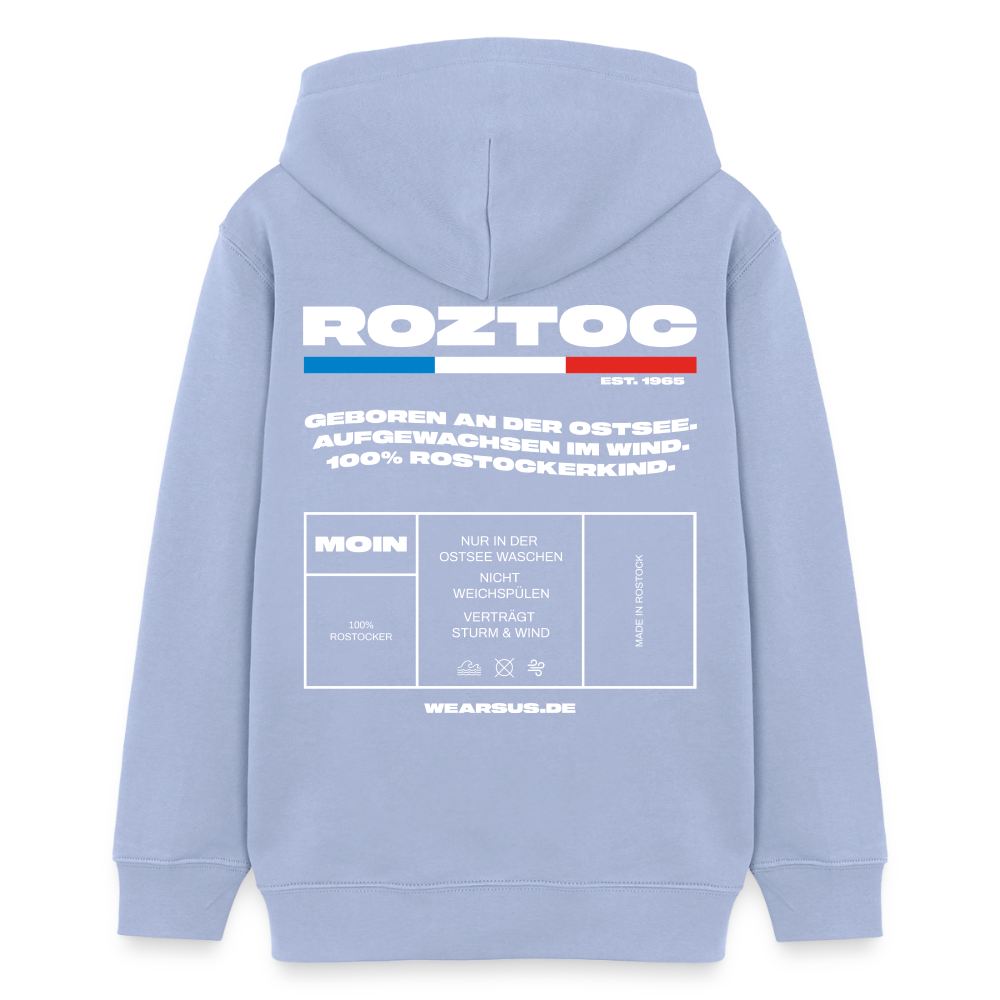 Rostock 'ROZTOC' Edition Bio Zip Hoodie Kinder 9-13 Jahre Farbe - Sky