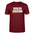 Unisex Sprüche T-Shirt 'Realer Biersinn' - Burgunderrot