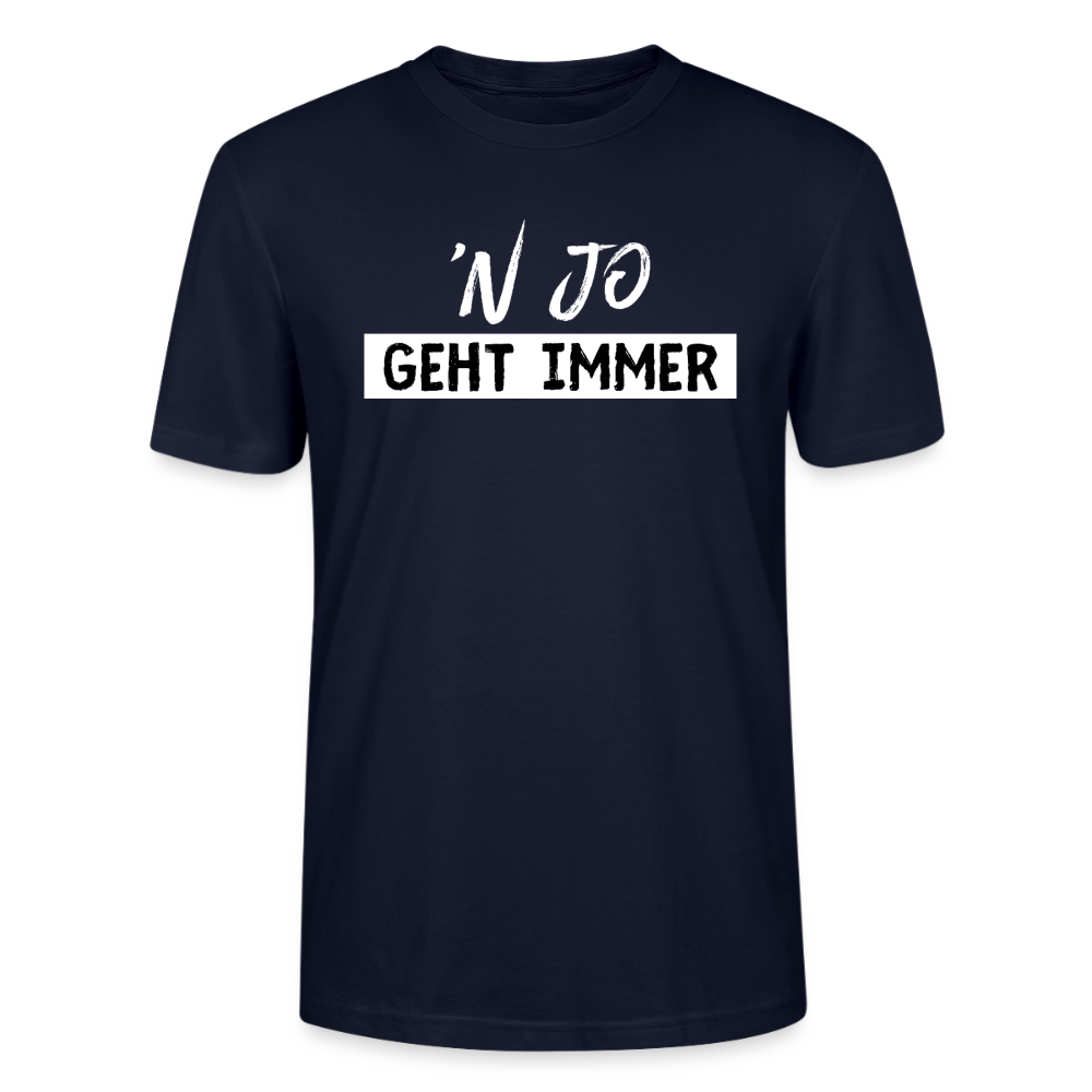 Unisex Sprüche T-Shirt ''n jo geht immer' Fun Shirt - Navy