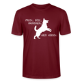 Unisex Sprüche T-Shirt 'Frech, böse, unerzogen, aber hübsch.' - Burgunderrot