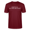 Unisex Sprüche T-Shirt ‘Heimat is da, wo’s nach Salz riecht.’ Fun Shirt - Burgunderrot