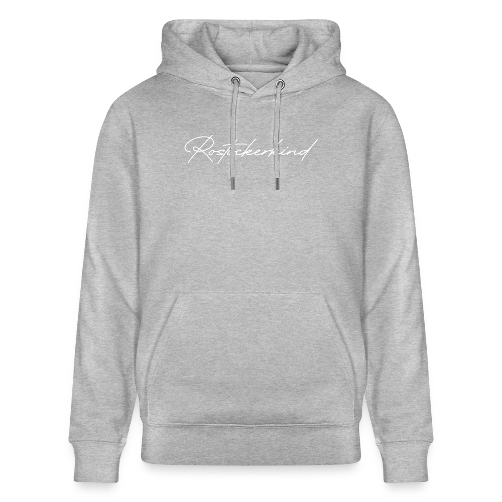 Rostock 'ROSTOCKERKIND' Signature Bio Hoodie Unisex weiß - Grau meliert