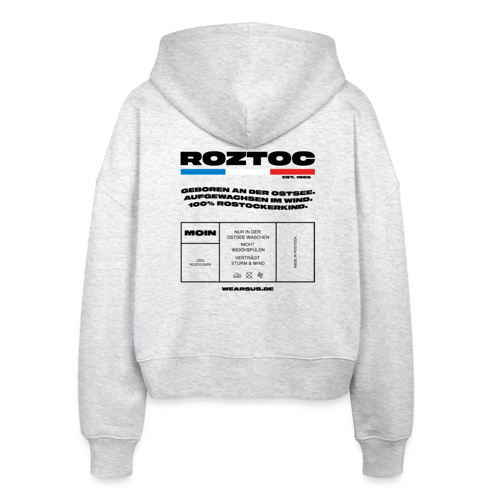 Rostock 'ROZTOC' Edition Bio Zip Hoodie Damen weiß - Weiß meliert