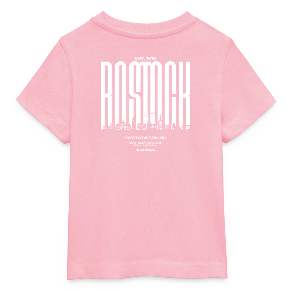 Rostock 'Rostockerkind' Bio T-Shirt Babys Back Print Farbe - Hellrosa