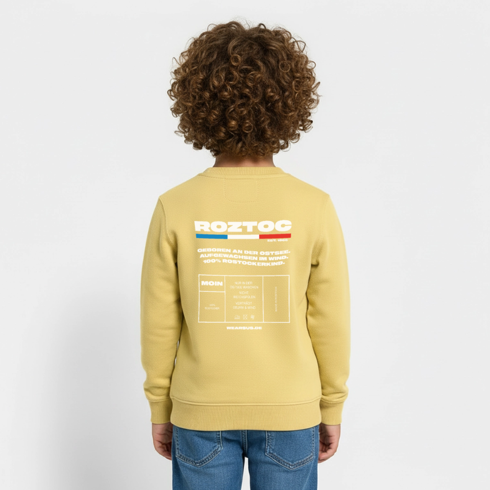 Rostock 'ROZTOC' Edition Bio Sweatshirt Kinder 3-8 Jahre - Gelb Viva 