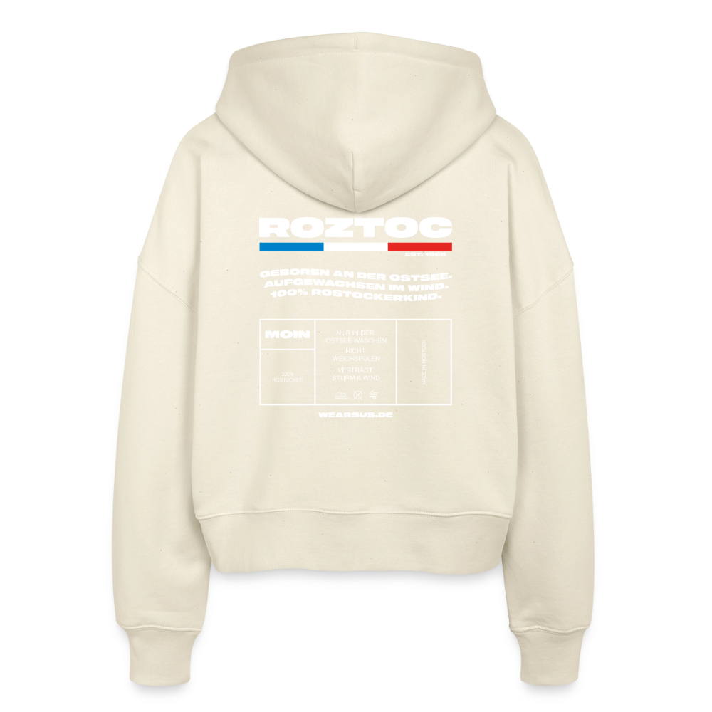 Rostock 'ROZTOC' Edition Bio Zip Hoodie Damen - Natur