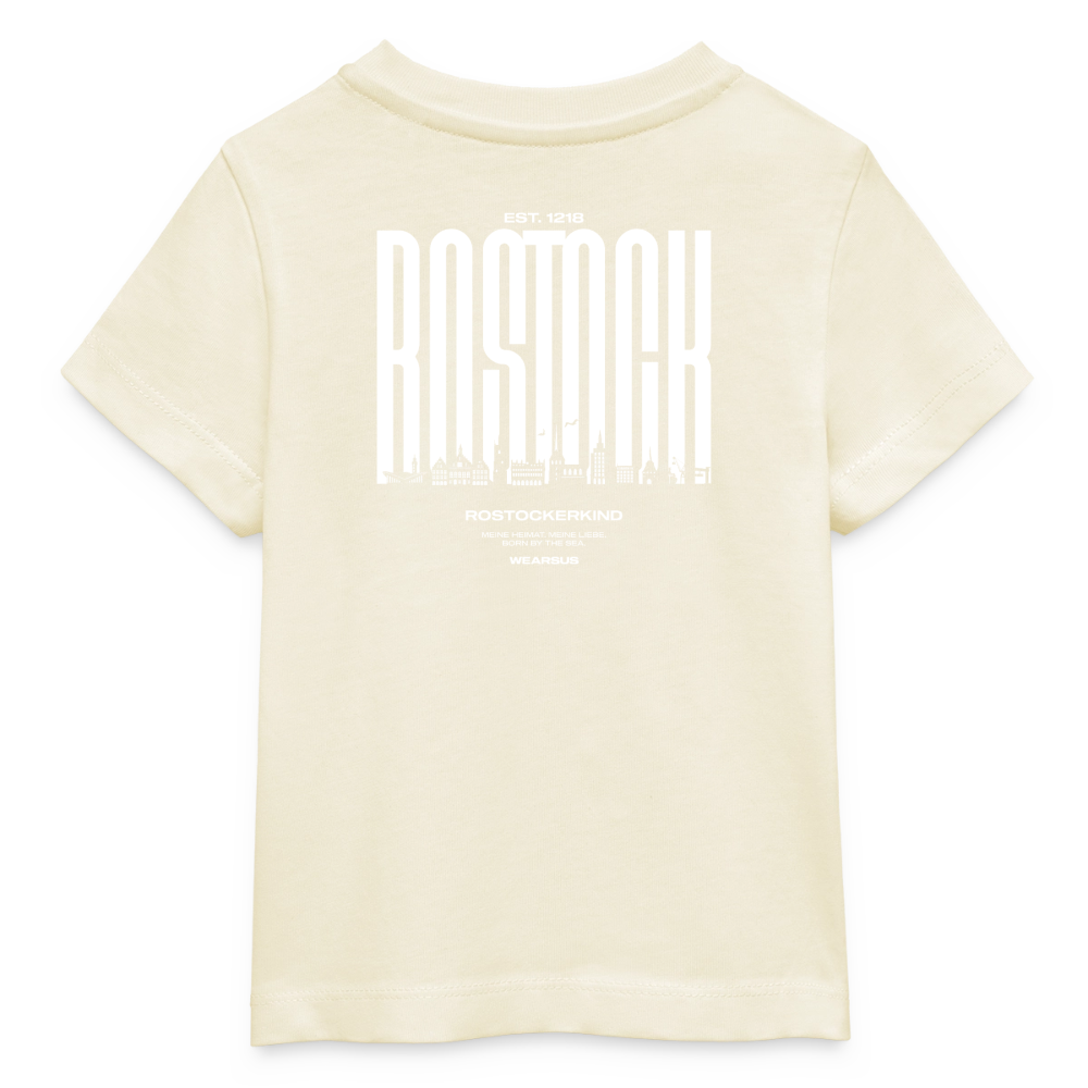 Rostock 'Rostockerkind' Bio T-Shirt Babys Back Print Farbe - Natur