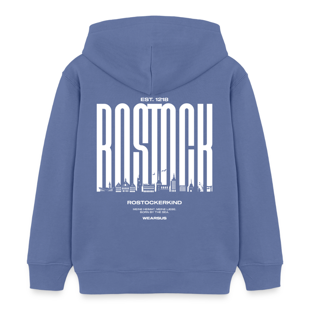 Rostock 'Rostockerkind' Bio Sweatshirt Kinder 3-8 Jahre Front Print - Blau
