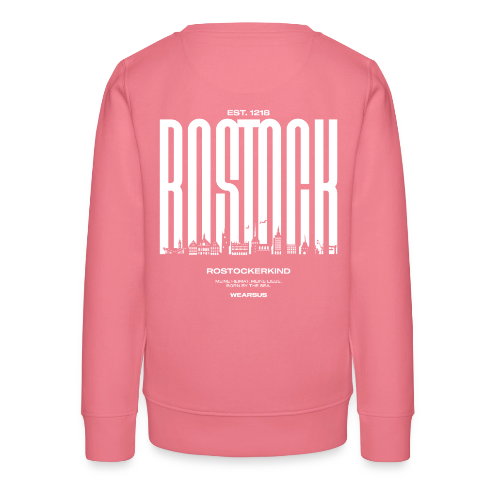 Rostock 'Rostockerkind' Bio Sweatshirt Kinder 9-13 Jahre Back Print - Pink 