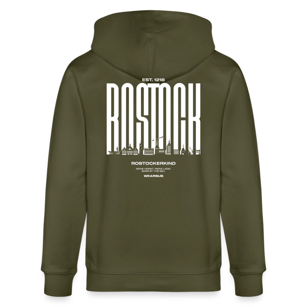 Rostock 'Rostockerkind' Bio Zip Hoodie Herren - Khaki