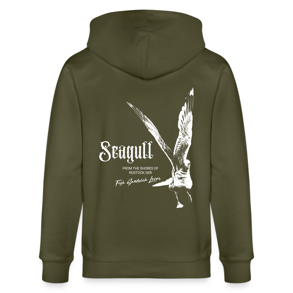 Rostock 'SEAGULL' Edition Bio Zip Hoodie Herren - Khaki