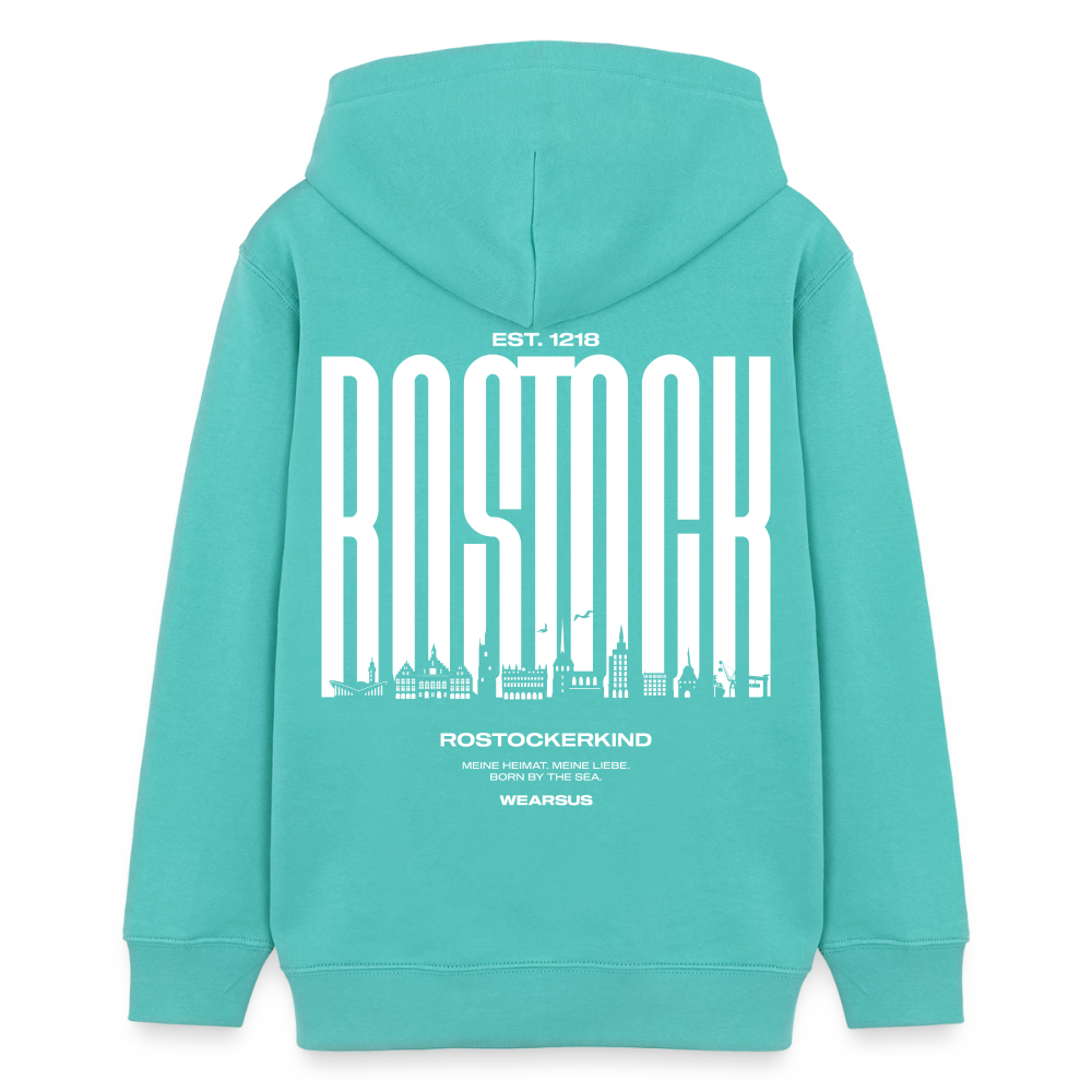 Rostock 'Rostockerkind' Bio Hoodie Kinder 9-13 Jahre - Poolblau