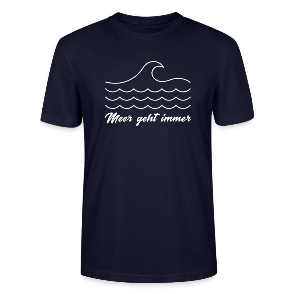 Unisex Sprüche T-Shirt ‘Meer geht immer’ Fun Shirt - Navy