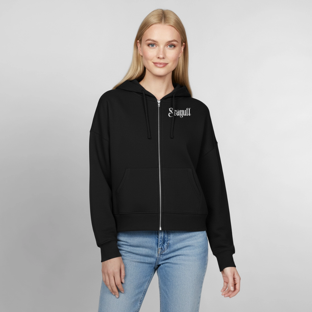 Rostock 'Seagull' Bio Zip Hoodie Damen - Schwarz
