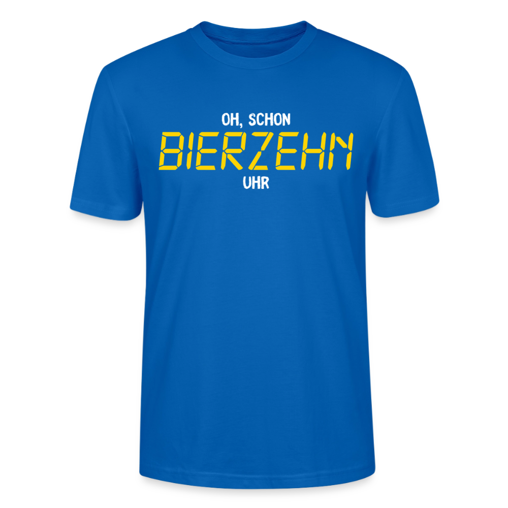 Unisex Sprüche T-Shirt 'Oh, schon Bierzehn Uhr' - Pfauenblau