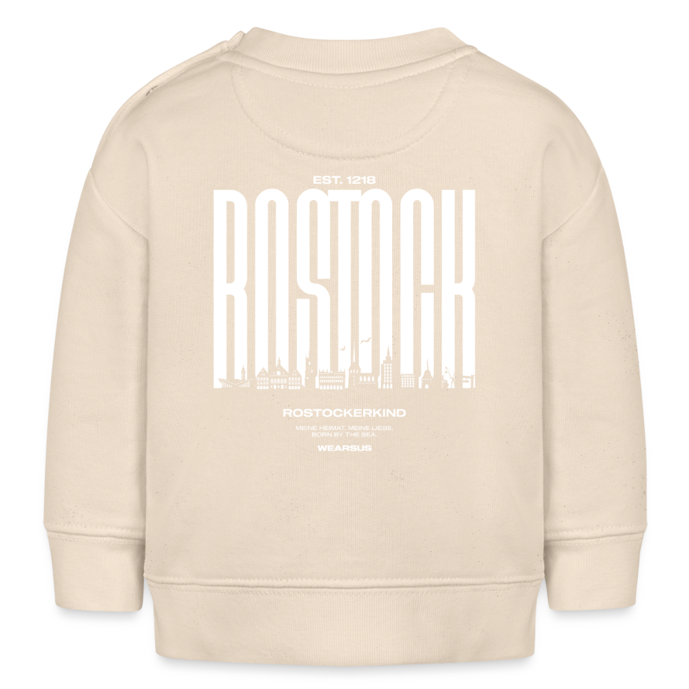 Rostock 'Rostockerkind' Bio Sweatshirt Babys Back Print Farbe - Natur