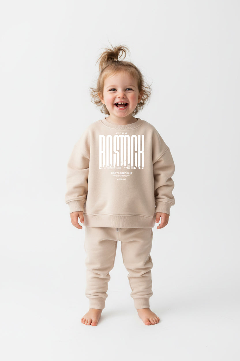 Rostock 'Rostockerkind' Bio Sweatshirt Babys Frontprint