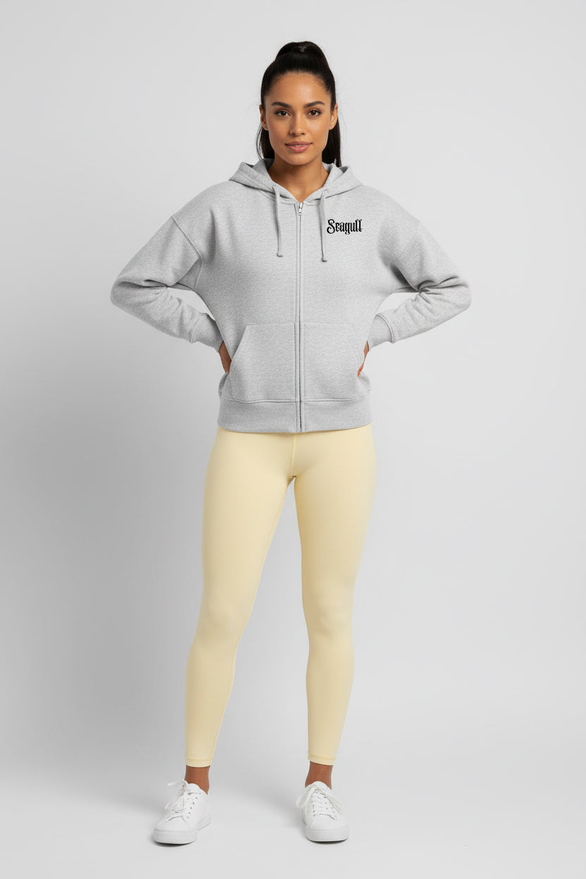 Rostock 'Seagull' Bio Zip Hoodie Damen weiß meliert