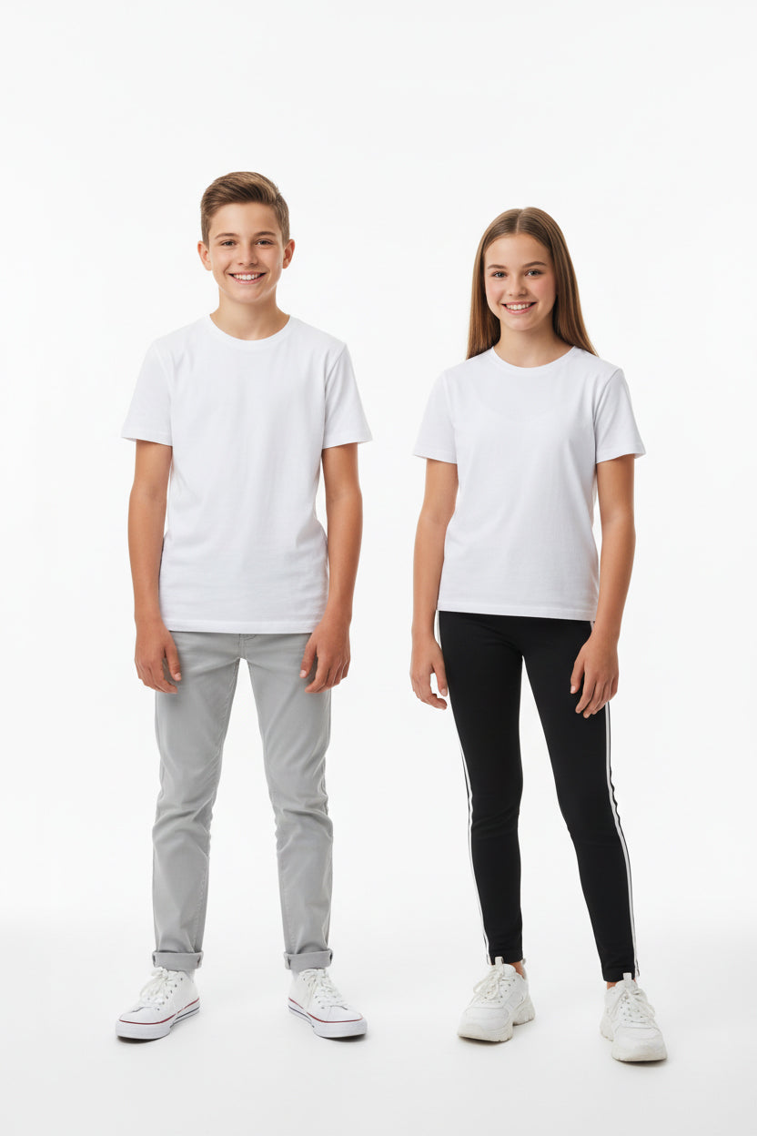 Rostock 'Rostockerkind' Bio T-Shirt Kinder 9-13 Jahre Backprint weiß