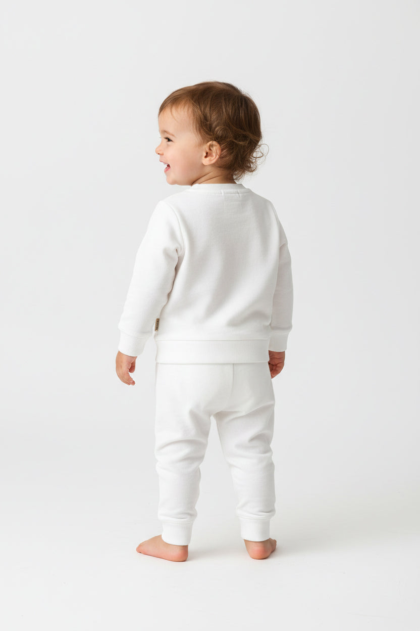 Rostock 'Rostockerkind' Bio Sweatshirt Babys Frontprint weiß