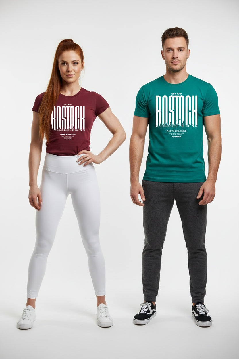 Rostock 'Rostockerkind' Bio T-Shirt Unisex Frontprint