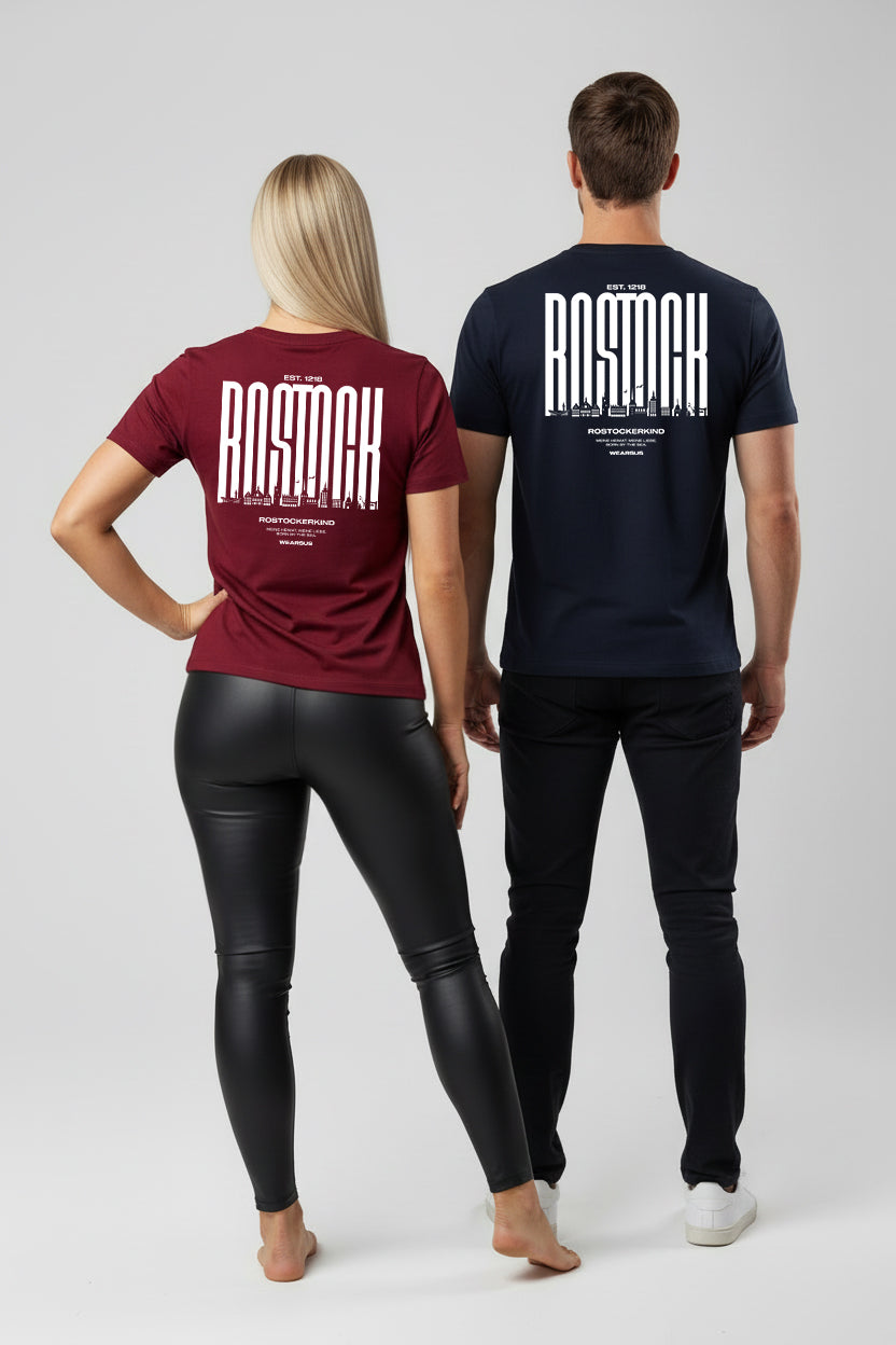 Rostock 'Rostockerkind' Bio T-Shirt Unisex Backprint 180 g/m²