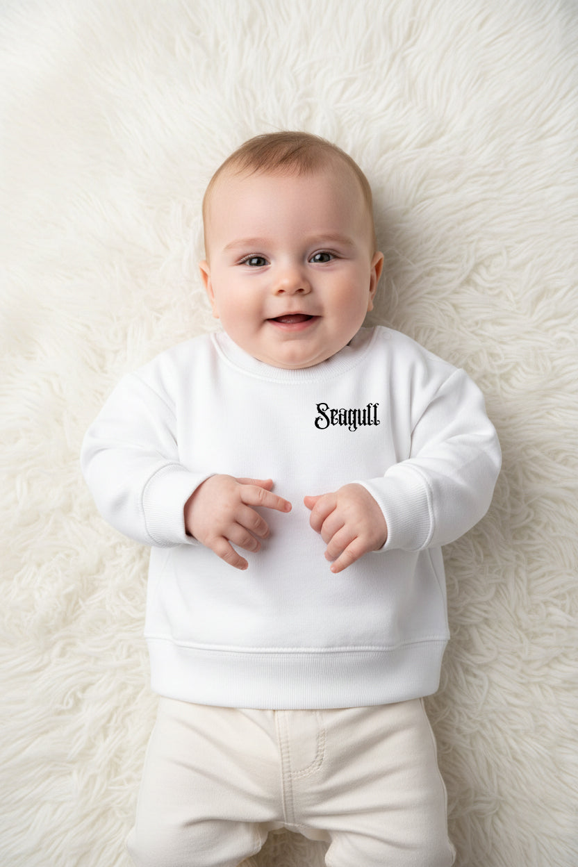 Rostock 'Seagull' Bio Sweatshirt Babys weiß