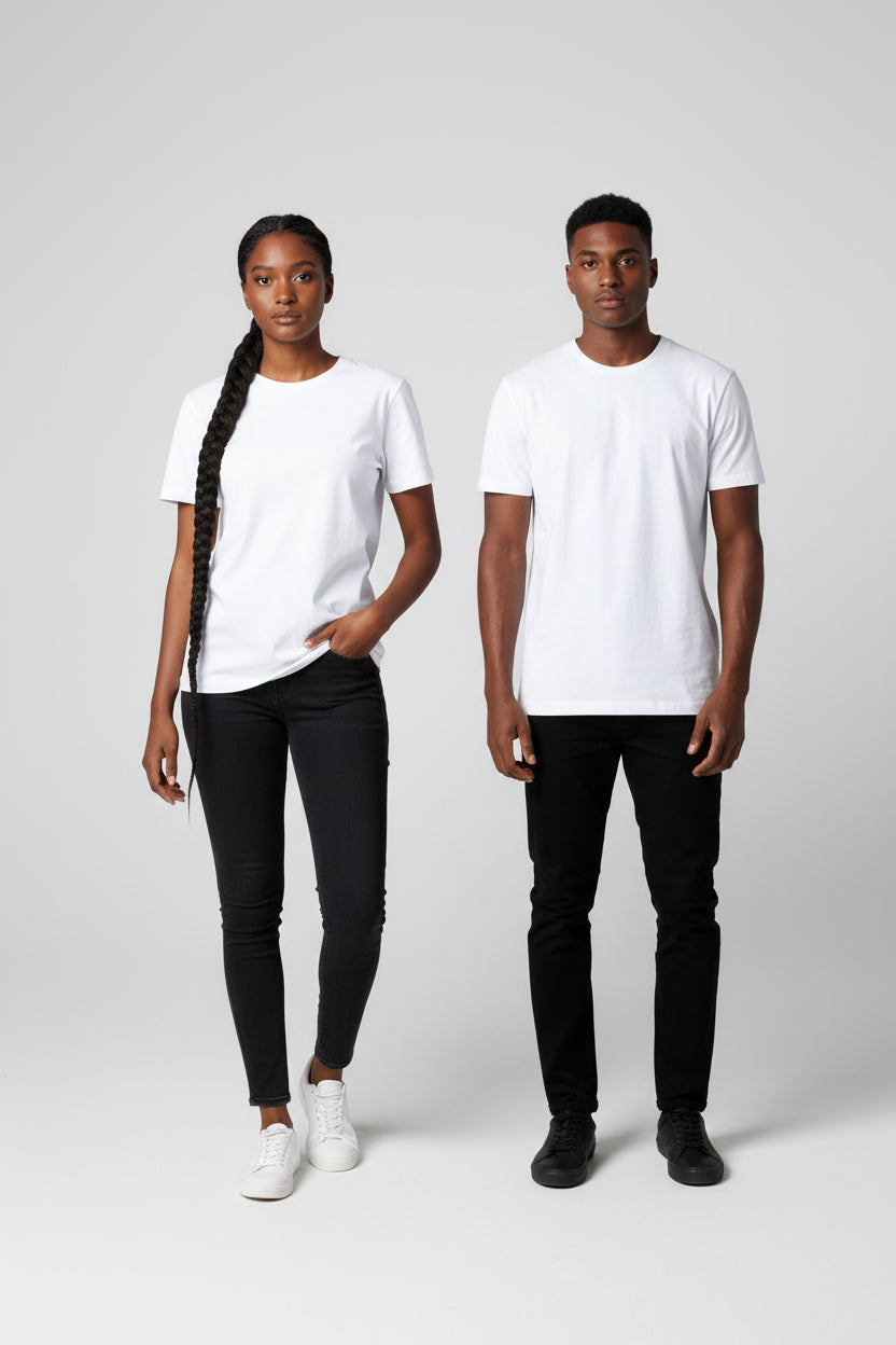 Rostock 'Rostockerkind' Bio T-Shirt Unisex Backprint weiß