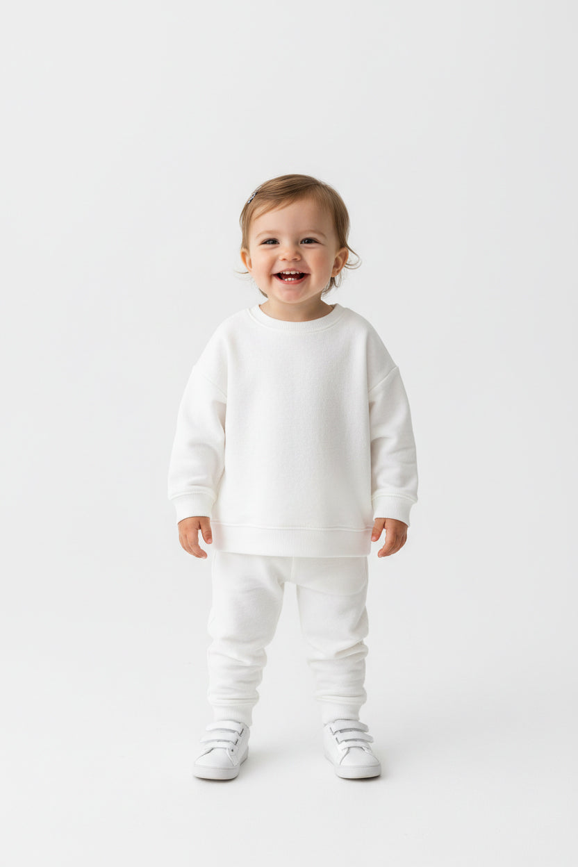 Rostock 'Rostockerkind' Bio Sweatshirt Babys Backprint weiß