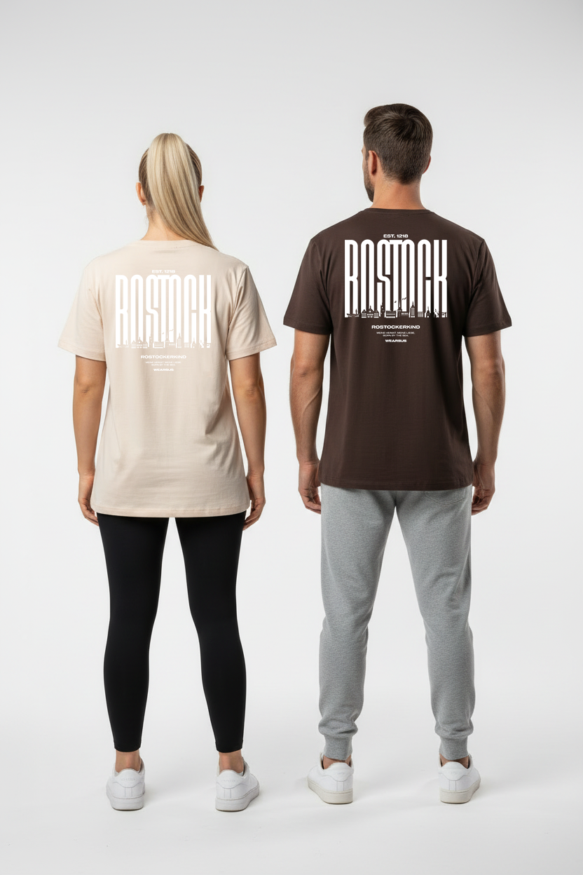 Rostock 'Rostockerkind' Bio Oversized T-Shirt Unisex Backprint
