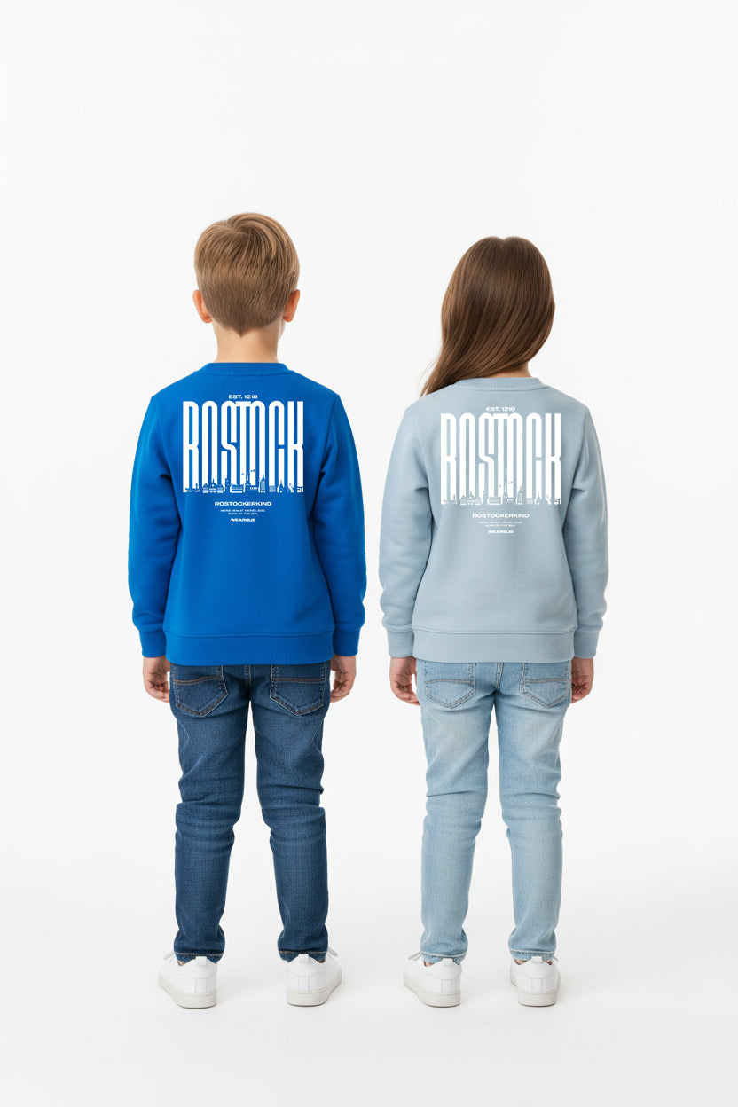 Rostock 'Rostockerkind' Bio Sweatshirt Kinder 3-8 Jahre Backprint